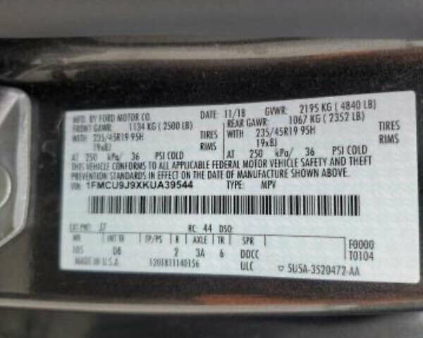 Серый Форд Эскейп, объемом двигателя 2 л и пробегом 130 тыс. км за 9600 $, фото 16 на Automoto.ua