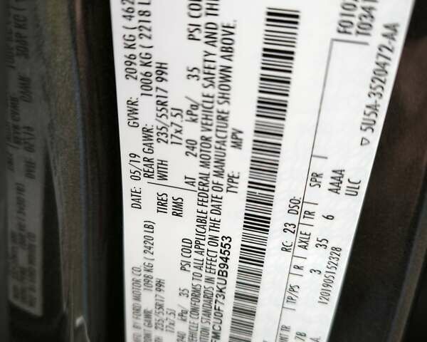 Серый Форд Эскейп, объемом двигателя 2.5 л и пробегом 45 тыс. км за 15200 $, фото 17 на Automoto.ua