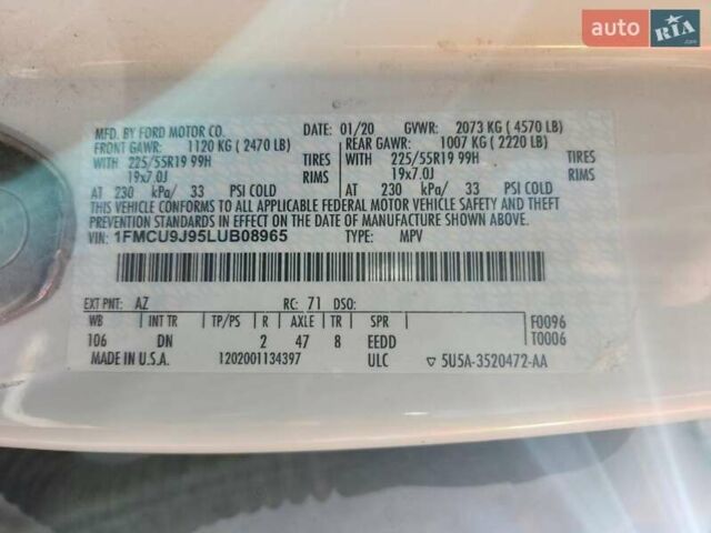 Форд Эскейп 2020 в Ровно на Automoto.ua Серый Форд Эскейп, объемом двигателя 2 л и пробегом 70 тыс. км за 4200 $, фото 11 на Automoto.ua