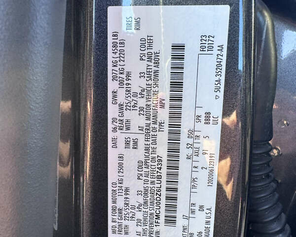 Сірий Форд Ескейп, об'ємом двигуна 2.5 л та пробігом 196 тис. км за 18999 $, фото 28 на Automoto.ua