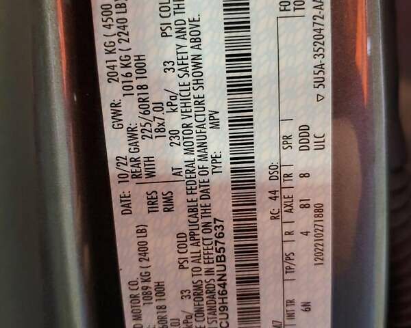 Серый Форд Эскейп, объемом двигателя 0 л и пробегом 32 тыс. км за 9396 $, фото 12 на Automoto.ua