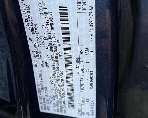 Синий Форд Эскейп, объемом двигателя 1.5 л и пробегом 182 тыс. км за 10899 $, фото 14 на Automoto.ua