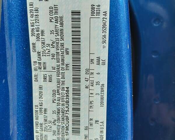Синій Форд Ескейп, об'ємом двигуна 2.49 л та пробігом 75 тис. км за 13700 $, фото 3 на Automoto.ua