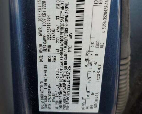 Синій Форд Ескейп, об'ємом двигуна 2 л та пробігом 56 тис. км за 7800 $, фото 11 на Automoto.ua