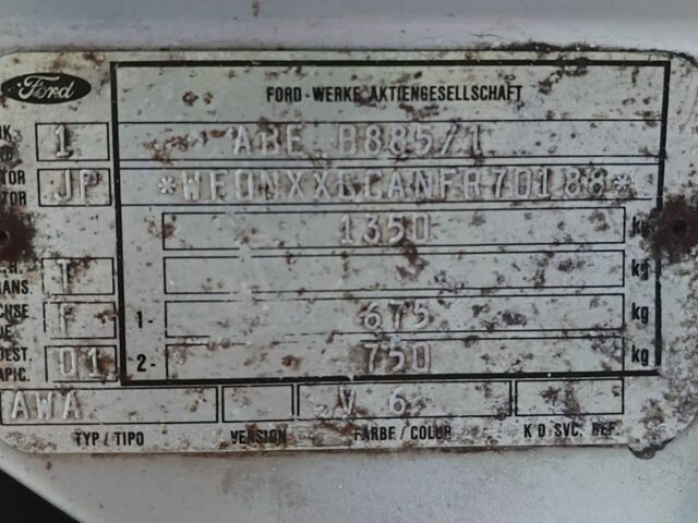 Серый Форд Эскорт, объемом двигателя 1.3 л и пробегом 180 тыс. км за 1417 $, фото 8 на Automoto.ua