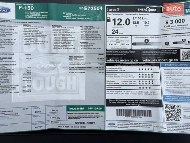 Черный Форд Ф-150, объемом двигателя 3.5 л и пробегом 64 тыс. км за 48888 $, фото 217 на Automoto.ua