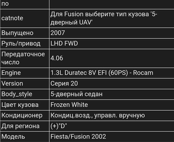 Белый Форд Фиеста, объемом двигателя 1.3 л и пробегом 171 тыс. км за 3800 $, фото 8 на Automoto.ua
