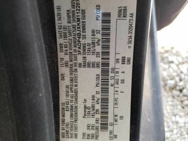 Черный Форд Фиеста, объемом двигателя 1.6 л и пробегом 146 тыс. км за 6900 $, фото 11 на Automoto.ua