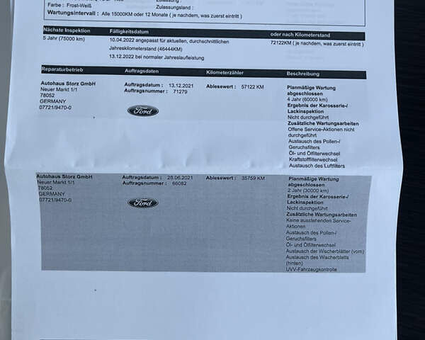Белый Форд Фокус, объемом двигателя 1.5 л и пробегом 157 тыс. км за 12500 $, фото 37 на Automoto.ua
