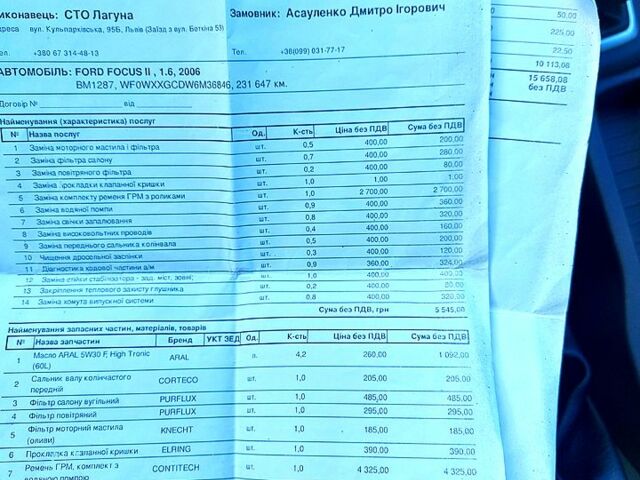 Форд Фокус, об'ємом двигуна 1.6 л та пробігом 240 тис. км за 5400 $, фото 13 на Automoto.ua