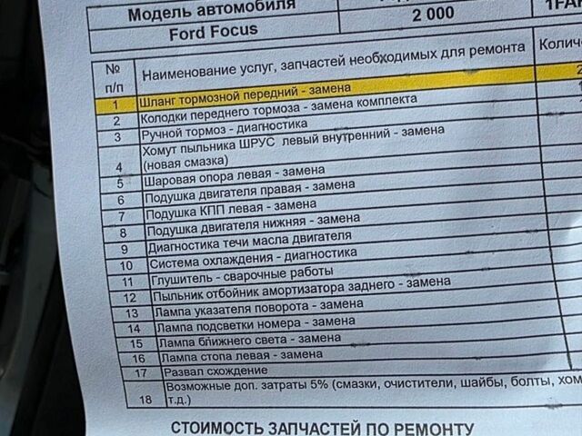 Серый Форд Фокус, объемом двигателя 2 л и пробегом 337 тыс. км за 2300 $, фото 13 на Automoto.ua