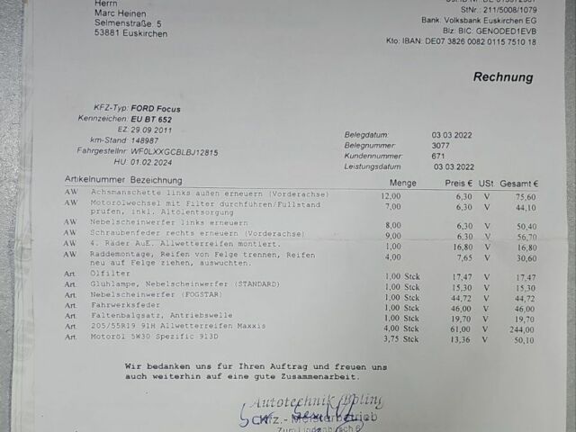 Серый Форд Фокус, объемом двигателя 1.6 л и пробегом 170 тыс. км за 7850 $, фото 22 на Automoto.ua