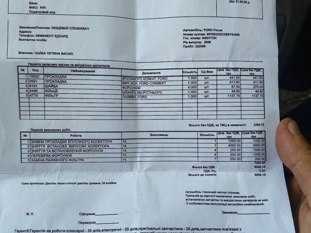 Синий Форд Фокус, объемом двигателя 1.8 л и пробегом 228 тыс. км за 4500 $, фото 12 на Automoto.ua