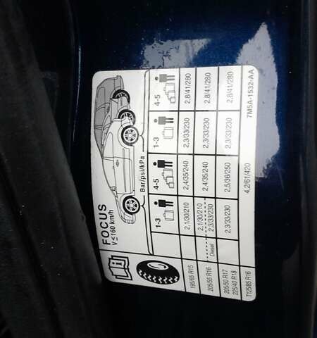 Синій Форд Фокус, об'ємом двигуна 1.6 л та пробігом 216 тис. км за 5450 $, фото 26 на Automoto.ua
