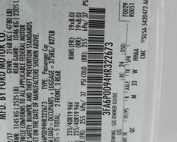 Белый Форд Фьюжн, объемом двигателя 2 л и пробегом 187 тыс. км за 1500 $, фото 10 на Automoto.ua
