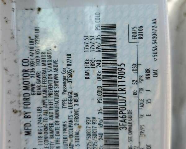 Білий Форд Фьюжен, об'ємом двигуна 2 л та пробігом 78 тис. км за 3600 $, фото 11 на Automoto.ua