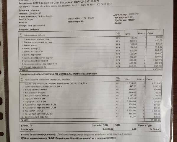 Форд Фьюжн 2012 в Белой Церкве на Automoto.ua Черный Форд Фьюжн, объемом двигателя 2 л и пробегом 185 тыс. км за 11600 $, фото 24 на Automoto.ua
