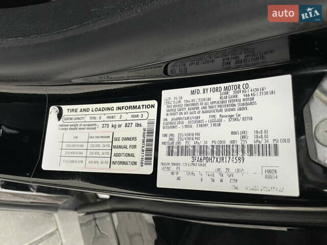 Форд Фьюжен 2018 у Вараш (Кузнецовськ) на Automoto.ua Чорний Форд Фьюжен, об'ємом двигуна 2.5 л та пробігом 131 тис. км за 14500 $, фото 29 на Automoto.ua