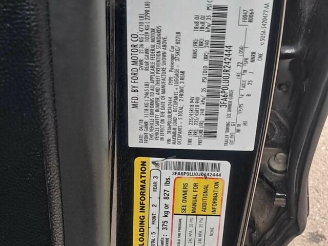 Черный Форд Фьюжн, объемом двигателя 2 л и пробегом 150 тыс. км за 16299 $, фото 10 на Automoto.ua