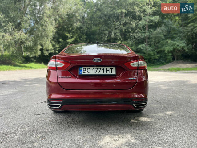 Форд Фьюжн 2014 в Львове на Automoto.ua Красный Форд Фьюжн, объемом двигателя 2 л и пробегом 223 тыс. км за 8999 $, фото 6 на Automoto.ua