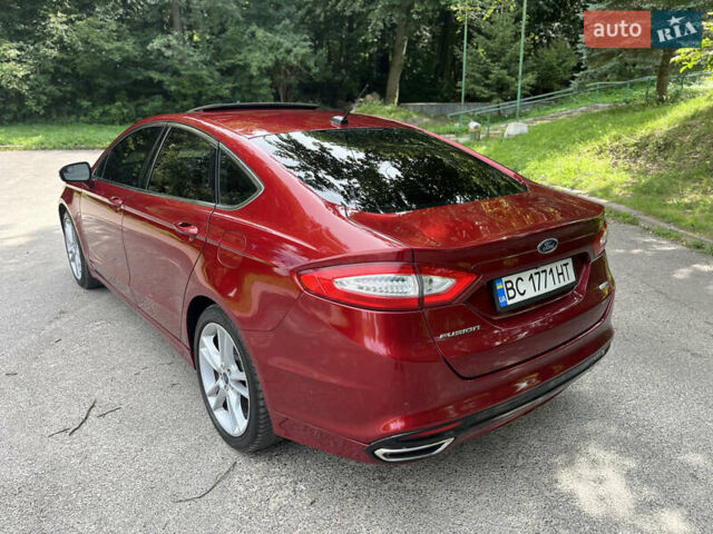 Форд Фьюжн 2014 в Львове на Automoto.ua Красный Форд Фьюжн, объемом двигателя 2 л и пробегом 223 тыс. км за 8999 $, фото 7 на Automoto.ua