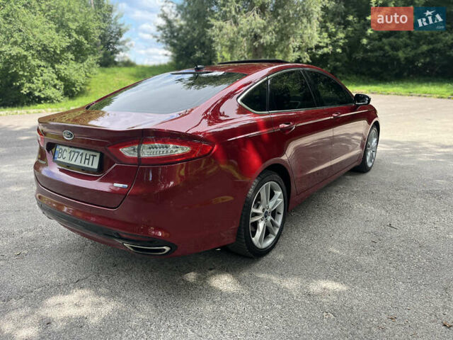 Форд Фьюжн 2014 в Львове на Automoto.ua Красный Форд Фьюжн, объемом двигателя 2 л и пробегом 223 тыс. км за 8999 $, фото 5 на Automoto.ua