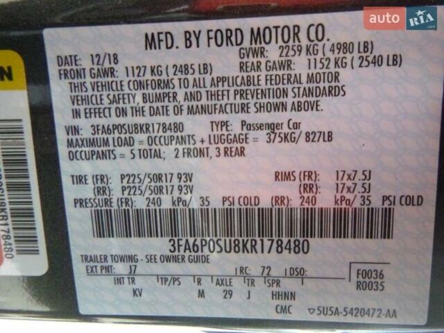 Серый Форд Фьюжн, объемом двигателя 2 л и пробегом 75 тыс. км за 18500 $, фото 9 на Automoto.ua