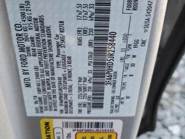 Форд Фьюжен 2018 у Дніпро (Дніпропетровську) на Automoto.ua Сірий Форд Фьюжен, об'ємом двигуна 1.5 л та пробігом 152 тис. км за 1800 $, фото 11 на Automoto.ua