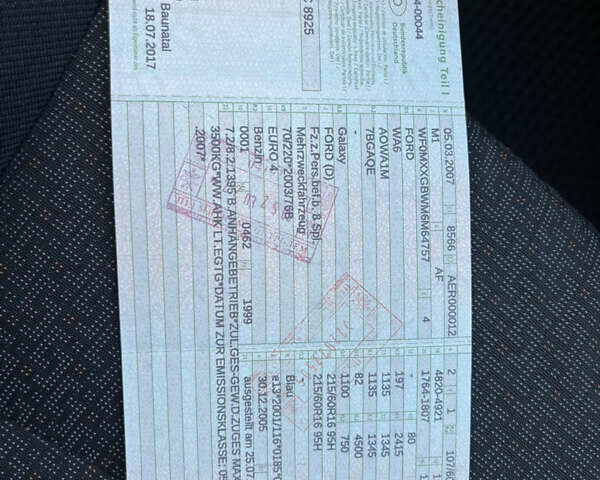 Синій Форд Галаксі, об'ємом двигуна 2 л та пробігом 233 тис. км за 6200 $, фото 33 на Automoto.ua