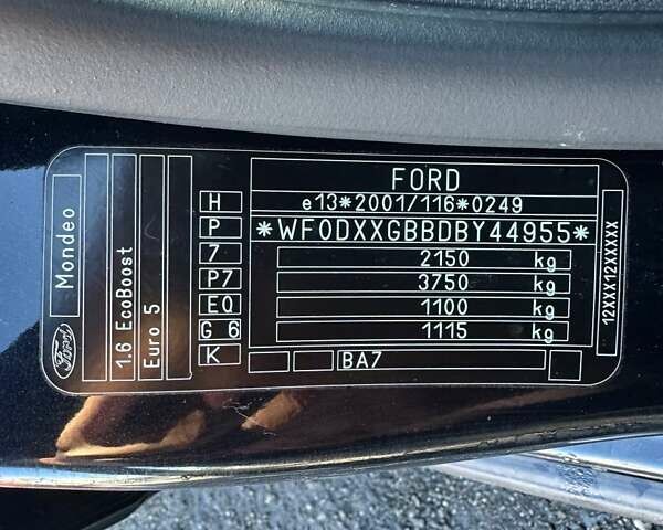 Черный Форд Мондео, объемом двигателя 1.6 л и пробегом 152 тыс. км за 5999 $, фото 38 на Automoto.ua