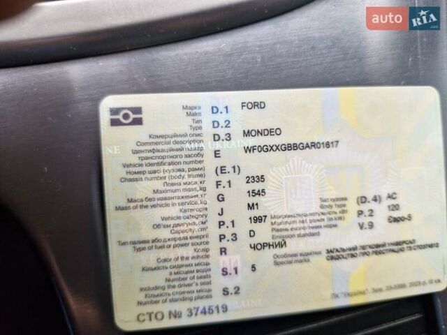Черный Форд Мондео, объемом двигателя 2 л и пробегом 278 тыс. км за 7700 $, фото 6 на Automoto.ua
