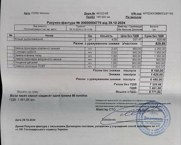 Серый Форд Мондео, объемом двигателя 1.6 л и пробегом 201 тыс. км за 7900 $, фото 22 на Automoto.ua