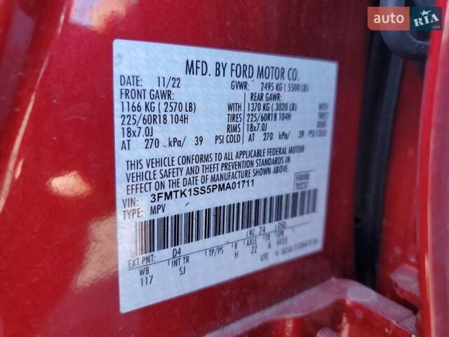 Красный Форд Mustang Mach-E, объемом двигателя 0 л и пробегом 27 тыс. км за 15000 $, фото 4 на Automoto.ua
