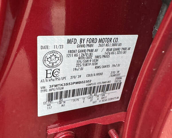 Красный Форд Mustang Mach-E, объемом двигателя 0 л и пробегом 12 тыс. км за 28000 $, фото 12 на Automoto.ua