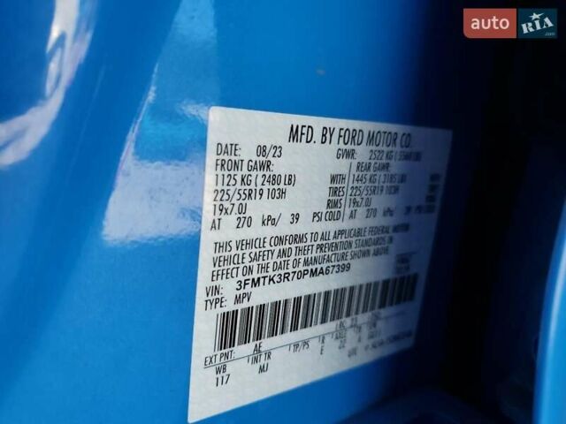 Синий Форд Mustang Mach-E, объемом двигателя 0 л и пробегом 18 тыс. км за 17500 $, фото 1 на Automoto.ua