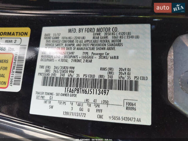 Черный Форд Мустанг, объемом двигателя 2.3 л и пробегом 120 тыс. км за 5300 $, фото 7 на Automoto.ua