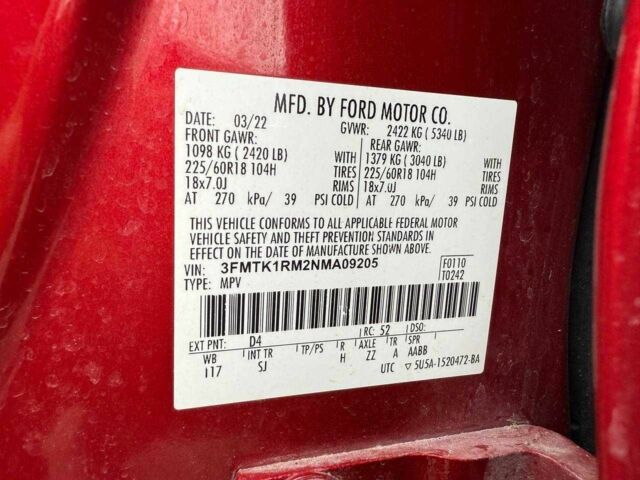 Форд Мустанг 2022 в Луцке на Automoto.ua Красный Форд Мустанг, объемом двигателя 0 л и пробегом 105 тыс. км за 19500 $, фото 8 на Automoto.ua