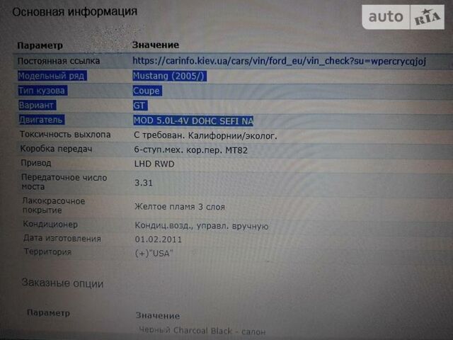 Жовтий Форд Мустанг, об'ємом двигуна 5 л та пробігом 70 тис. км за 28950 $, фото 34 на Automoto.ua