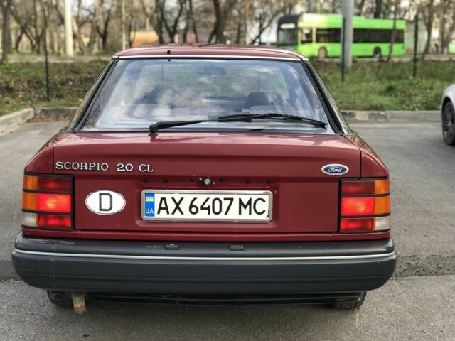 Красный Форд Скорпио, объемом двигателя 2 л и пробегом 250 тыс. км за 1500 $, фото 2 на Automoto.ua