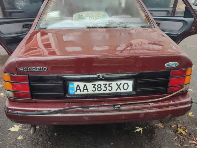 Красный Форд Скорпио, объемом двигателя 2.4 л и пробегом 228 тыс. км за 750 $, фото 6 на Automoto.ua