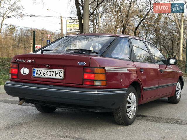 Красный Форд Скорпио, объемом двигателя 2 л и пробегом 178 тыс. км за 1500 $, фото 7 на Automoto.ua
