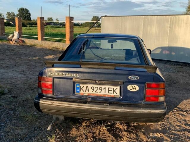 Синий Форд Скорпио, объемом двигателя 2 л и пробегом 340 тыс. км за 900 $, фото 1 на Automoto.ua