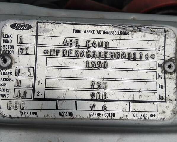 Серый Форд Сиерра, объемом двигателя 1.8 л и пробегом 200 тыс. км за 1400 $, фото 6 на Automoto.ua