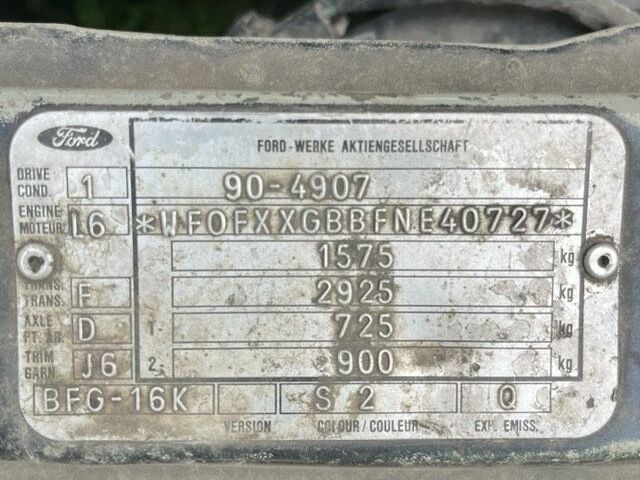 Синий Форд Сиерра, объемом двигателя 1.6 л и пробегом 61 тыс. км за 700 $, фото 18 на Automoto.ua