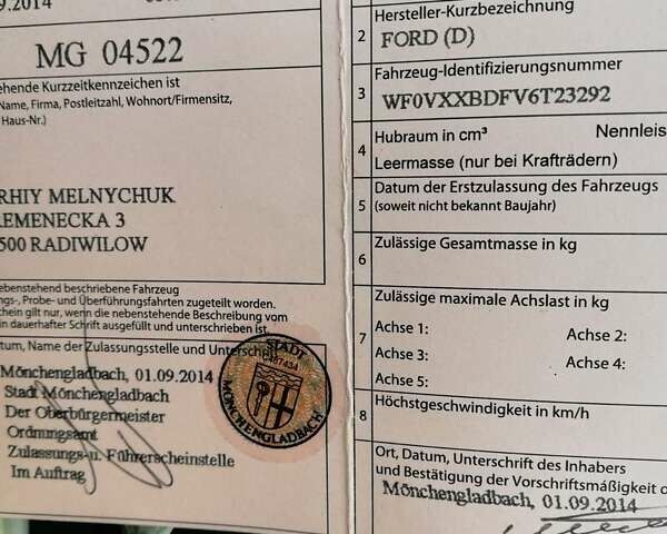 Белый Форд Транзит Коннект, объемом двигателя 2 л и пробегом 258 тыс. км за 5100 $, фото 2 на Automoto.ua