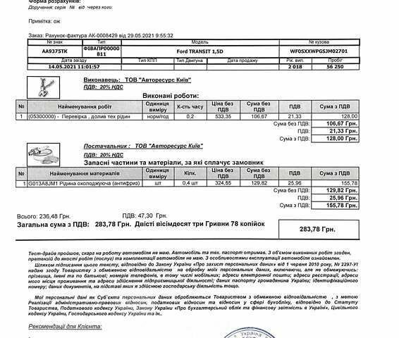 Форд Транзит Коннект 2020 в Киеве на Automoto.ua Черный Форд Транзит Коннект, объемом двигателя 2 л и пробегом 84 тыс. км за 15500 $, фото 27 на Automoto.ua