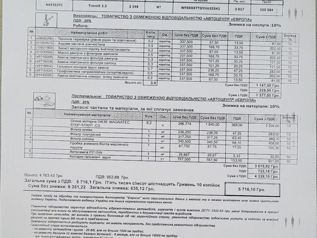 Білий Форд Транзит Кастом, об'ємом двигуна 2.2 л та пробігом 200 тис. км за 16000 $, фото 15 на Automoto.ua