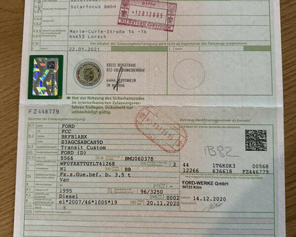 Белый Форд Транзит Кастом, объемом двигателя 2 л и пробегом 200 тыс. км за 16999 $, фото 33 на Automoto.ua