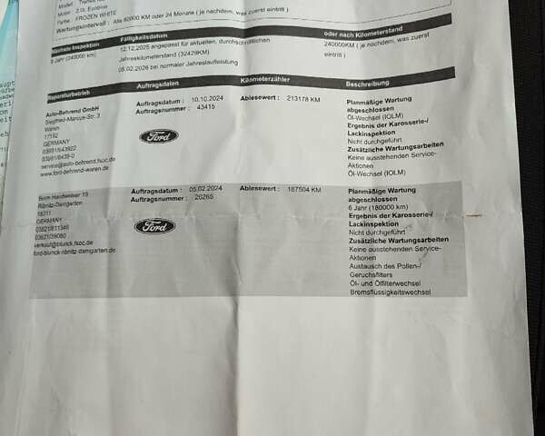 Белый Форд Транзит Кастом, объемом двигателя 2 л и пробегом 230 тыс. км за 18900 $, фото 29 на Automoto.ua