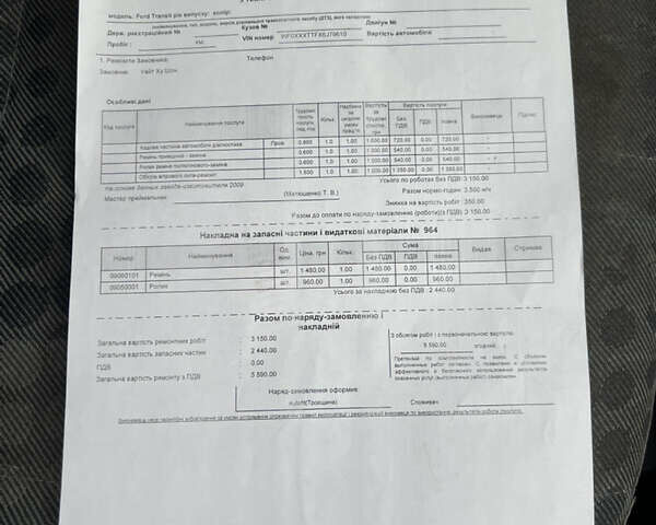 Белый Форд Транзит, объемом двигателя 2.4 л и пробегом 547 тыс. км за 8999 $, фото 17 на Automoto.ua